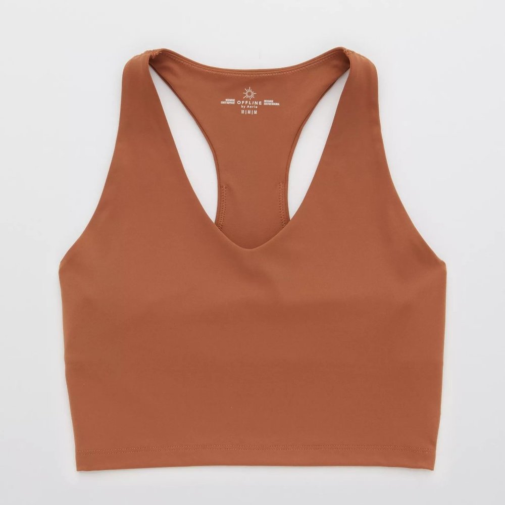 OFFLINE By Aerie Real Me Racerback Longline Sports Bra Size XL horizon